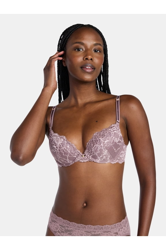 Women's Two-Tone Lace Push-Up Bra, Sizes 34A-36DD