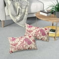 thumbnail image 6 of Vintage Floral Bird Lumbar Pillow Covers 12x20 Inch Set of 2 Hot Pink Flowers Leaves Decorative Throw Pillows For Couch Chinoiserie Pillow Cases Home Decor For Sofa Bed Porch Living Room Outdoor, 6 of 6