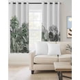 thumbnail image 2 of Summer Botanical Blackout Curtains for Bedroom/Living Room, Thermal Insulated Kitchen Curtains, Green Palm Tropical Forest Grommet Darkening Window Treatment Drapes 52"x84"x2, 2 of 8