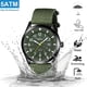 thumbnail image 3 of Relojes para hombres Relojes militares para hombres Reloj militar analógico de cuarzo Relojes de pulsera impermeables para hombres Fecha (carcasa negra, esfera negra, correa de nailon negra) oso de fresa Electrónica, 3 of 5