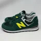 thumbnail image 2 of New Balance 574 V2 Classic Sneakers Mens 10.5 D Green Yellow Suede Running Shoes, 2 of 6