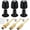 Black, variant on RVKXHD 39619 Bathtub Matte Black Shower Knob 3 Piece Replacement Kit and Shower Stem for Price Pfister Verve, Shower Faucet Handle Rebuild Trim Kit, Includes 12H-2H, 12H-2C, 12H-18D Stems