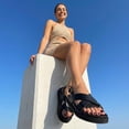 thumbnail image 5 of Cushionaire Eden Footbed Sandals for Women, Comfortable Arch Support Womens Sandals with Platform, Slingback Strap and Memory Foam, 5 of 14