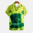 thumbnail image 2 of Midsumdr Mens Shirts St. Patrick's Day Printed Hawaiian Shirt Casual Short Sleeve Turndown Collar Button Down Beach Shirts with Pockets, 2 of 5