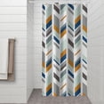 thumbnail image 2 of Multicolor Chevron Pattern Shower Curtain 36"x72" ,Bathroom Decorative Shower Curtains Set with 12 Hooks,Modern Waterproof Washable Shower Curtain, 2 of 6