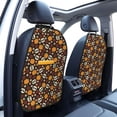 thumbnail image 3 of Kdxio Skulls Print 2 Pack Car Kick Mat Seat Cover Back Protector Mat with Pockets for Organizer Backseat Protector and Storage Anti Kick Pad for Vehicles, 3 of 9