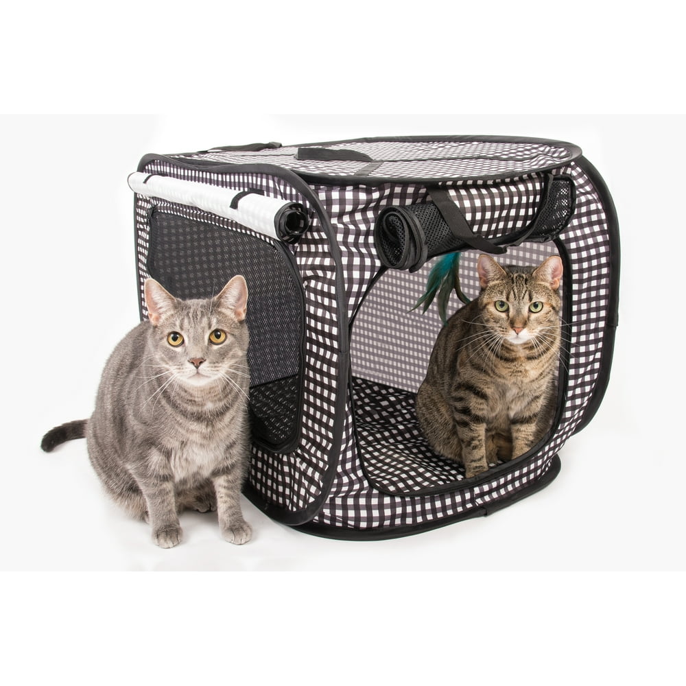 Cheering Pet Portable PopUp Travel Cat Crate Kennel, Cat Cage Condo