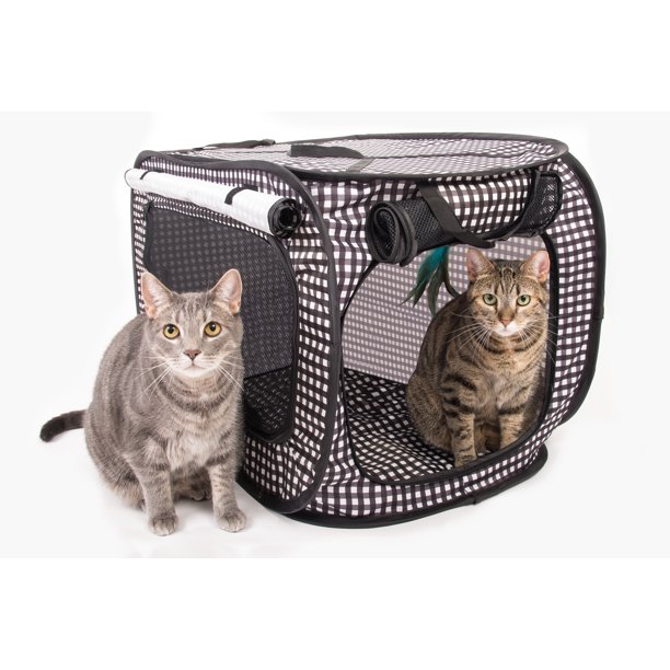 Cat Crate, Stress Free Travel Cat Kennel, Portable Indoor Outdoor Pet