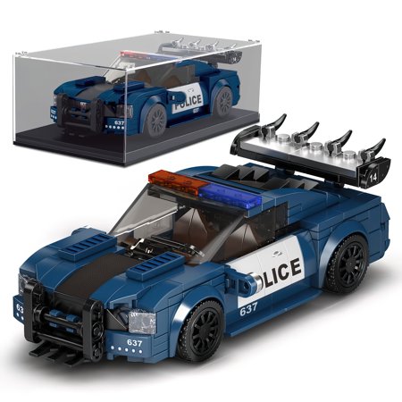 MACTANO Police Car Building Block Set, Speed Champion Car Toy Building Set for Kid Adult