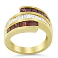thumbnail image 3 of 14K Yellow Gold 2.3ct TDW Treated Ruby Gemstone and Diamond Band (H-I ,SI1-SI2), 3 of 5