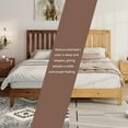 thumbnail image 5 of VanAcc Queen Size Bed Frame, Solid Wood Platform with Wooden Headboard for Bedroom, Walnut, 5 of 8