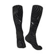 thumbnail image 5 of Lsque Abstract Black And White Waves Printed Crew Socks Men's Women's LightWeight Thin Casual Calf Socks ,Knee High Socks,Cotton Socks, 5 of 9