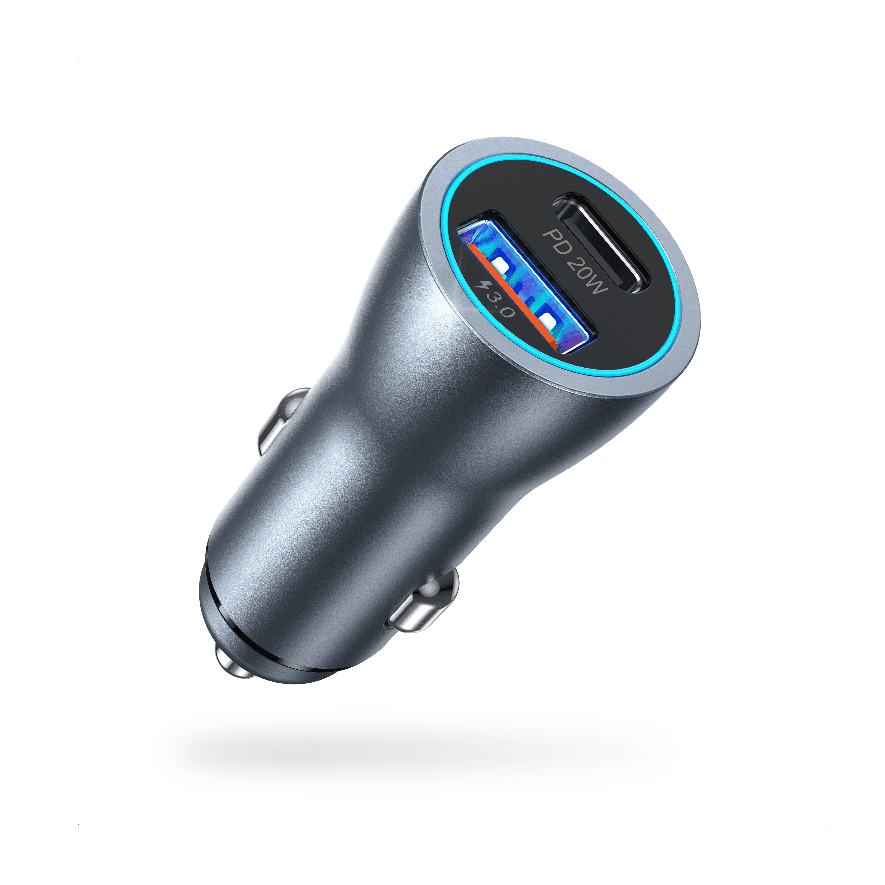 Dual-Port Car Charger Car Charger Adapter Led Power Indicator Car Charger for Iphone Charge An Additional Device At The Same Time Universal Device
