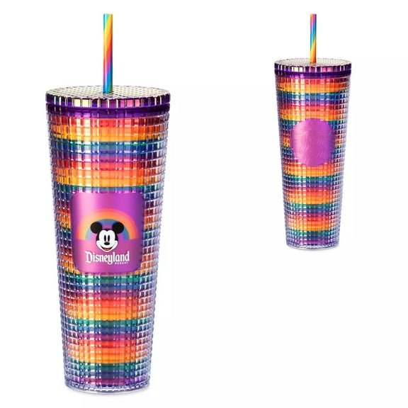 Disney Pride Collection Starbucks Rainbow Tumbler with Straw – Disneyland