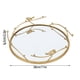 thumbnail image 3 of Bandeja decorativa de hierro dorado con espejo y diseño de pájaro para guardar joyas, cosméticos y perfumes | Organiza objetos pequeños | Accesorio de escritorio para la decoración del hogar, 3 of 8