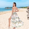 thumbnail image 5 of Women Sarong Wraps Palm Tree Tropical Swimsuit Beach Pareo Bikini Coverups Skirt M, 5 of 7
