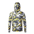 thumbnail image 3 of Guieoi Mens Coats and Jackets Winter Clearance Men Outdoor Long Sleeve Zipper Hooded Breathable Camouflage Thin Fishing Clothes Sun Protection Clothing Yellow Black*Friday/Cyber*Monday Clearance, 3 of 3