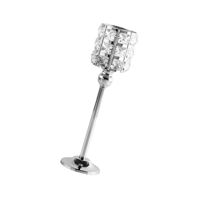 maytalsory Crystal Candle Holder Candelabra Party Centerpiece Candlestick Home Decor L Silver