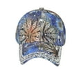 2PCS Female Summer Flash Drill Floral Print Baseball Caps Adjustable
