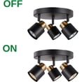 thumbnail image 3 of AIR-3 Light Track Lighting Kit, Matt Black Brass Finish Canopy with Moden Flush Mount Ceiling Spotlight for Kitchen,Dining,Living Room,Home Improvement, 3 of 4