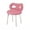 Pink, variant on Yedigre Vanity Stool with Bow Back – Carbon Steel Frame, Faux Wool Seat, 330 lbs Capacity
