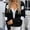 Black, variant on TIMIFIS Women's Cardigan Sweaters Fall Open Front Button V Neck Lightweight Outerwear Flower Knit Long Sleeve Sweater Coat