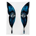 thumbnail image 3 of Ambesonne Eye Tablecloth Rectangular Table Cover, Realistic Female Butterfly, 60"x84", Blue Black White, 3 of 4