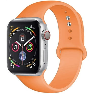 YuiYuKa Silicone Strap Sport Band Compatible with Apple Watch Bands 41mm 49mm 45mm 40mm 44mm 38mm 42mm,Soft Belt Smartwatch Wrist Sport Band for iwatch Series 9 3 4 5 6 SE 7 8 - Papaya