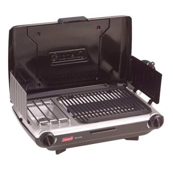 Coleman Tabletop Propane Gas Camping 2-in-1 Grill/Stove, 2 Burner