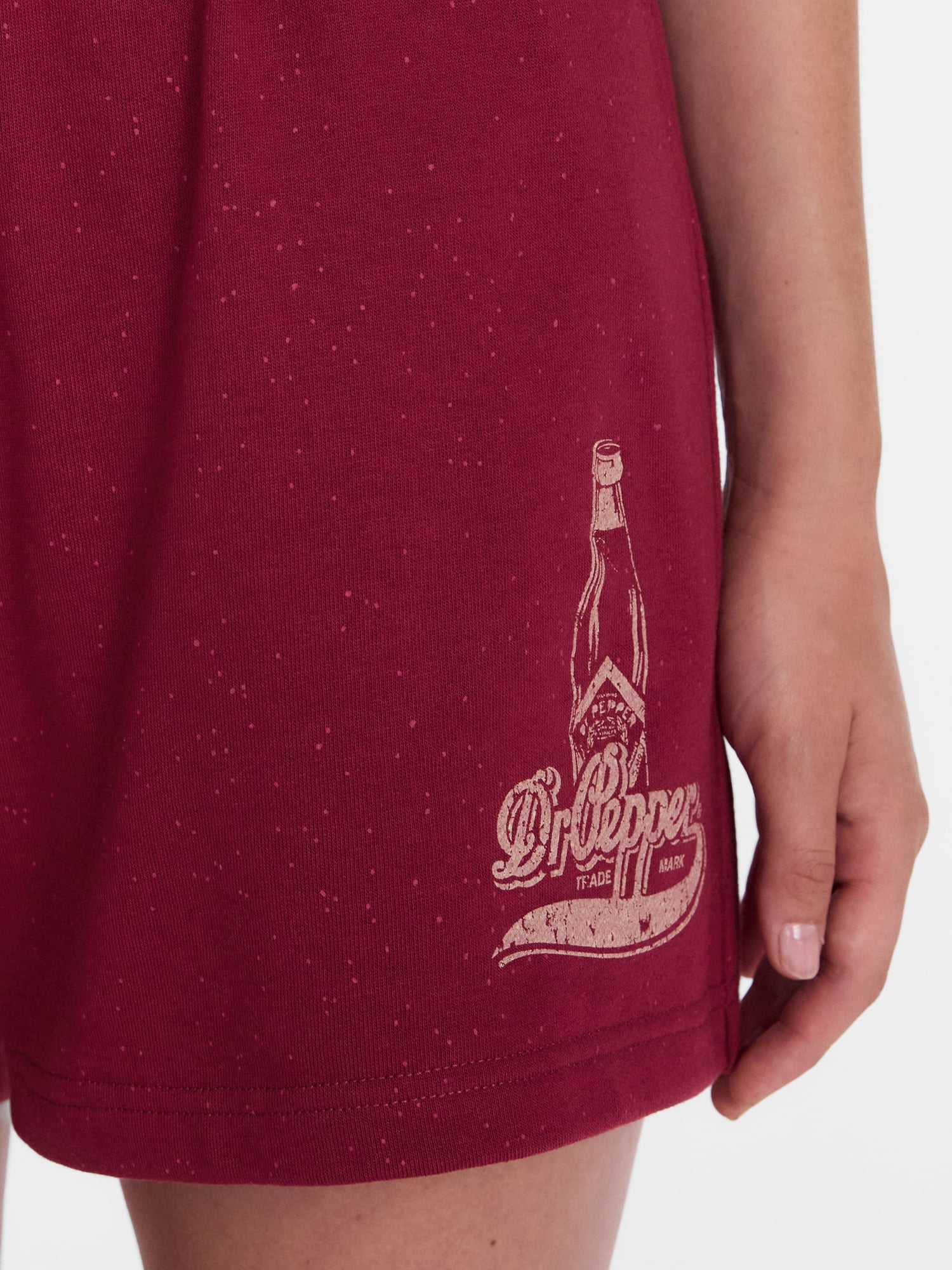 Dr. Pepper Women's French Terry Confetti Graphic Shorts, Sizes XXS-XXL