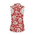 thumbnail image 6 of Yuyamidu Santa Claus Women's Golf Shirts HO-HO-HO Sleeveless 1/4 Zip V-Neck Tennis Hiking Shirt Red Christmas Athletic Shirt Blouses Size XL, 6 of 8