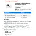 thumbnail image 2 of Knock Sensor - Compatible with 2006 - 2009 Chevy Trailblazer 2007 2008, 2 of 2