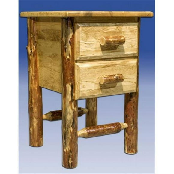 Montana Woodworks MWGCN2DN Glacier Country Nightstand with 2 Drawers