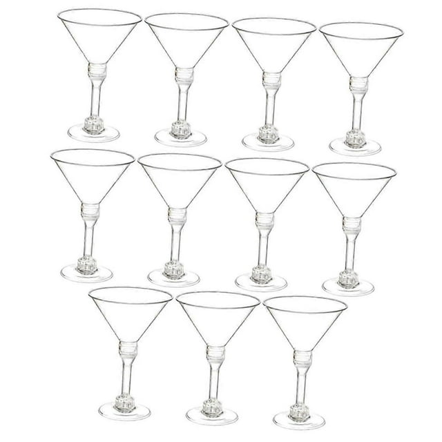 15Pcs Disposable Cocktail Glasses Unbreakable Goblets for Parties Weddings Social and Gatherings Versatile Cups for Cocktails Desserts and More