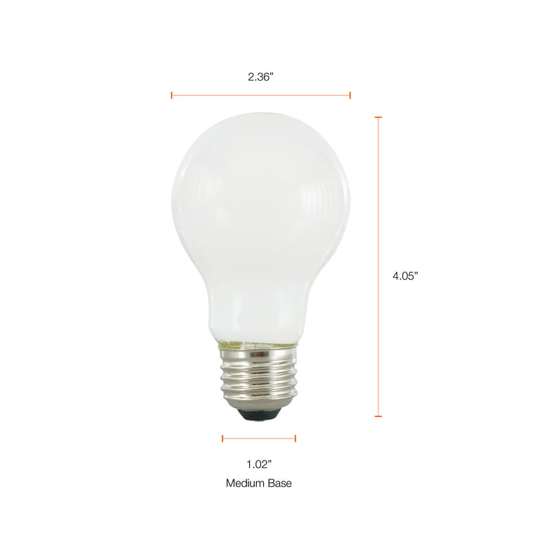 SYLVANIA LED Reduced Eye Light Bulb, A19, 8W, 2700K, Dimmable, Soft White, 4 Pack - Walmart.com