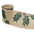 thumbnail image 1 of 6.56ft Christmas Burlap Ribbon Decorative Burlap Ribbon Roll Jute Burlap Roll, 1 of 3