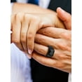 thumbnail image 5 of Bestyle Stainless Steel Band Ring Mens Big Black Onyx Signet Ring Vintage Cocktail Thumb Ring Birthday Christmas Gift for Him Size 7-14, 5 of 8
