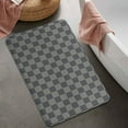 thumbnail image 2 of Dark Gray and Light Gray Checkered Pattern Bathroom Rugs Mat,Non Slip Microfiber Bathroom Rug,Rubber Backing,Soft Bathroom Mats for Bathroom Floor,Tub and Shower,20x32in(50x80cm), 2 of 5