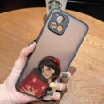 thumbnail image 3 of Matte Case for VIVO Y93 Y91C Y91 Y85 Y77 Y76 Y75 Y73 Y72 Y71 Y53 Y52S Y50 Y35 Y22 4G 5G Case D-Disney Princess Christmas Makeup, 3 of 5