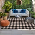 thumbnail image 2 of Black Plaid Outdoor Rug for Patio/Deck/Porch, Non-Slip Large Area Rug 5 x 8 Ft, Vintage Country Gray Buffalo Check Gingham Indoor Outdoor Rugs Washable Area Rugs, Reversible Camping Rug Carpet Runner, 2 of 8