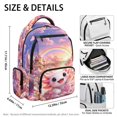 thumbnail image 5 of CHAQLIN Axolotl Rainbow Candy 17 Inch Kids Backpacks with Lightweight Multi Pocket, Breathable Padded Book Bag for Daily Use and Outdoor, 5 of 9