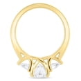 thumbnail image 6 of ESTE ORIGIN 2.00Ct Lab-Grown Oval Diamond Trilogy Engagement Ring – IGI Certified, Pear Side Stones, Cathedral Three-Stone Ring in 14K Yellow Gold for Women, 6 of 7