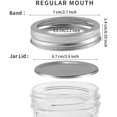 thumbnail image 2 of 20 Pack Mason Jar Lids and Rings for Ball Canning Lids Regular Mouth, Split-Type Lids Leak Proof, Reusable and Secure Canning Jar Caps with Silicone Seals (70mm, Silver), 2 of 9