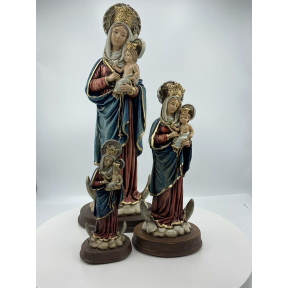 The Faith Gift Shop  Our Lady of Chiquinquira Made in Colombia to Resin Stone Great Gifts of Faith and Devotion for Friends and Family Members.