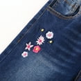thumbnail image 4 of KIDSCOOL SPACE Little Girl Daily Embroidered Denim Pants,9-10 Years, 4 of 7