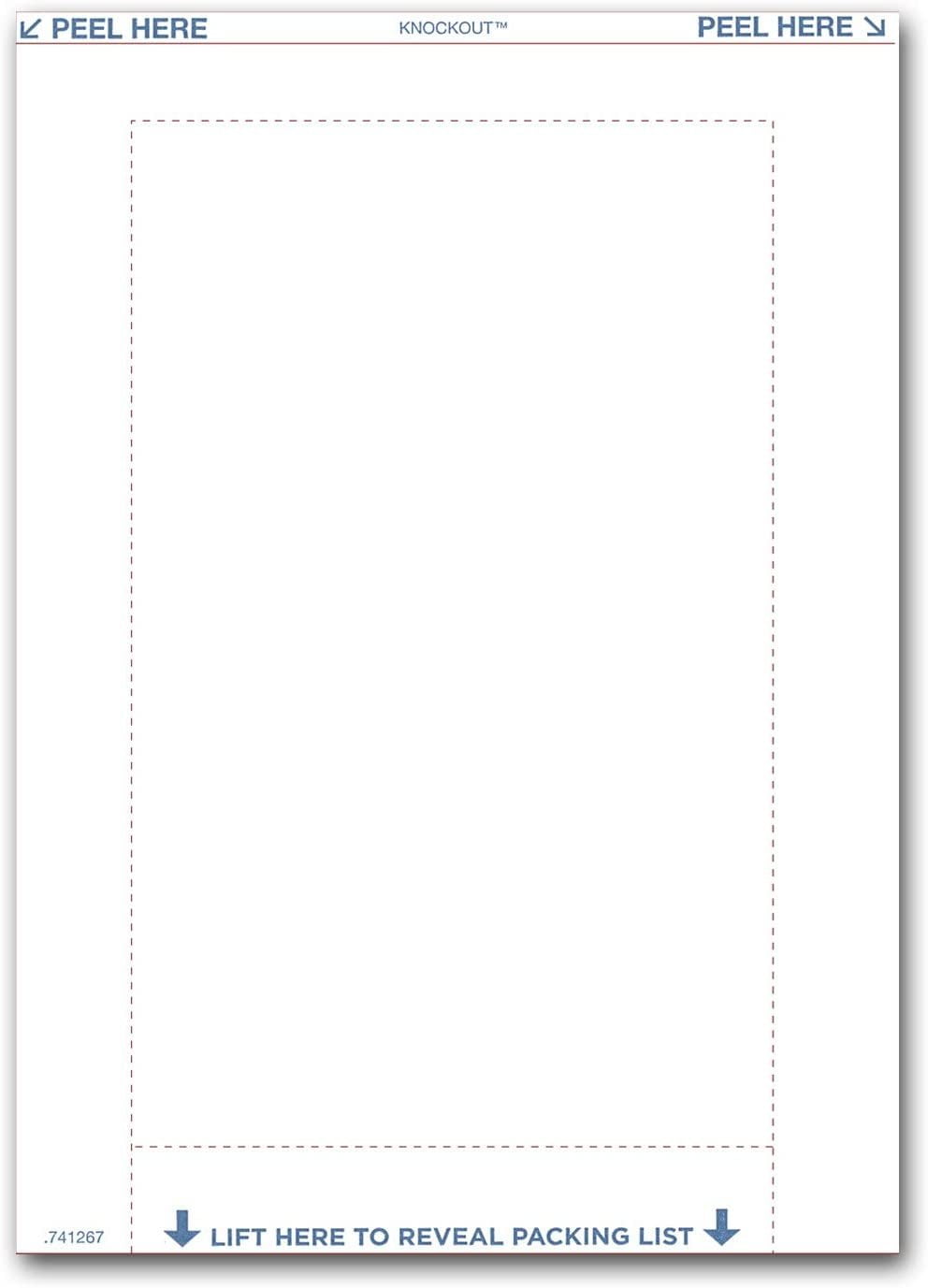 Knockout A5, Duplex Laser Shipping Label/Packing Slip, Shipping Label & Packing Slip are Combined into one Sheet Pack of 250 Labels