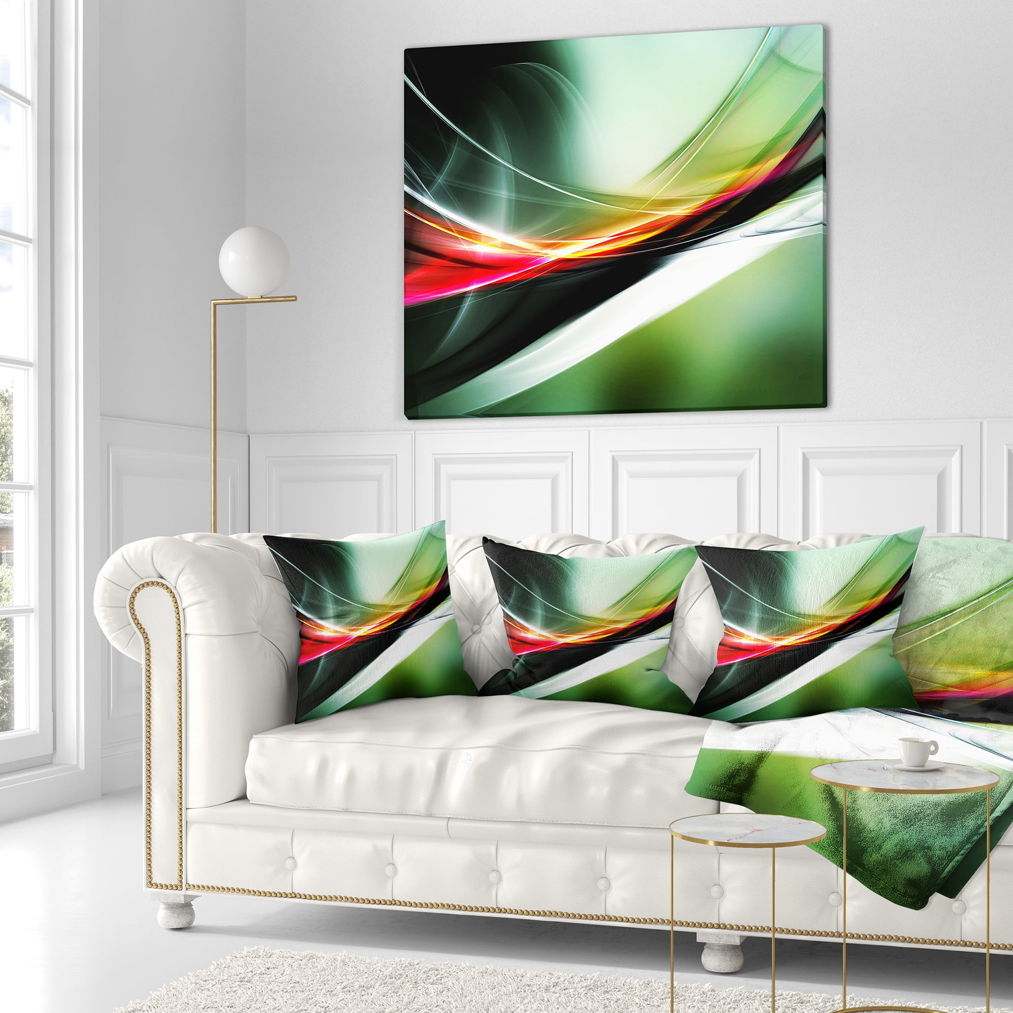 Designart Elegant Color Pattern - Abstract Throw Pillow - 16x16