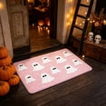 thumbnail image 4 of Halloween Bath Mat, 15.7 X 23.6 In Ghost Bathroom Rug, Soft Absorbent Non-Slip Washable Floor Mat for Bathroom & Bedroom,Pink, 4 of 7