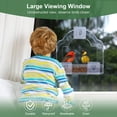 thumbnail image 6 of Window Bird Feeders for Outside, Clear Bird Window Feeder with 3 Strong Adhesive Sheets, Transparent Acrylic Bird House for Window Viewing, Removable Tray, Wild Bird Watching Gift, 6 of 6