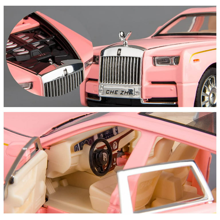  BDTCTK 1/32 Rolls-Royce Phantom Model Car,Zinc Alloy Pull Back  Toy car with Sound and Light for Kids Boy Girl Gift(White) : Toys & Games